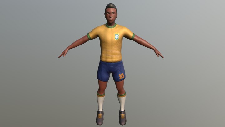 football pelé cartoon