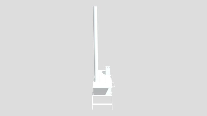 Small Wooden Stove Number 4 3D Model