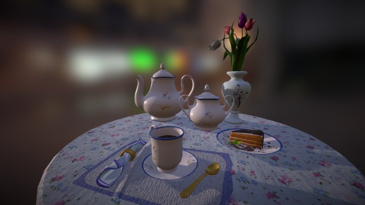 Tea Table 3D Model
