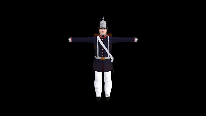 Tier 1: Prussian Grenadier soldier 3D Model