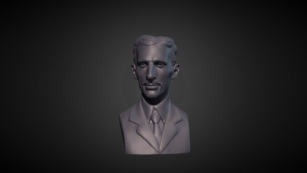 Bust of Nikola Tesla - Download Free 3D model by Mushogenshin K  (@mushogenshin) [2c91f1d]
