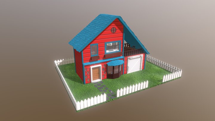 House (Outside) (2K Textures) 3D Model