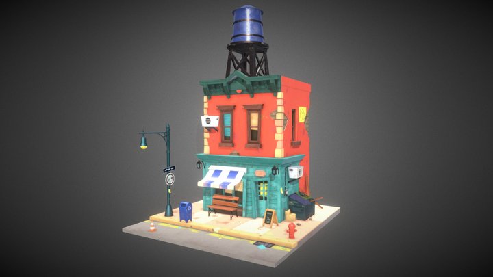 NY Cafe 3D Model