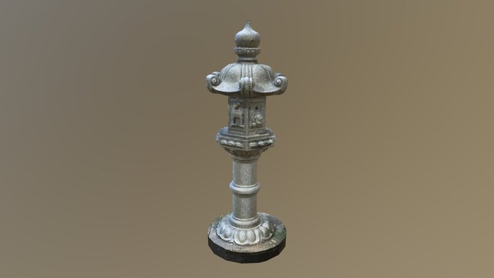 Hakone Gardens Stone Lantern 3D Model
