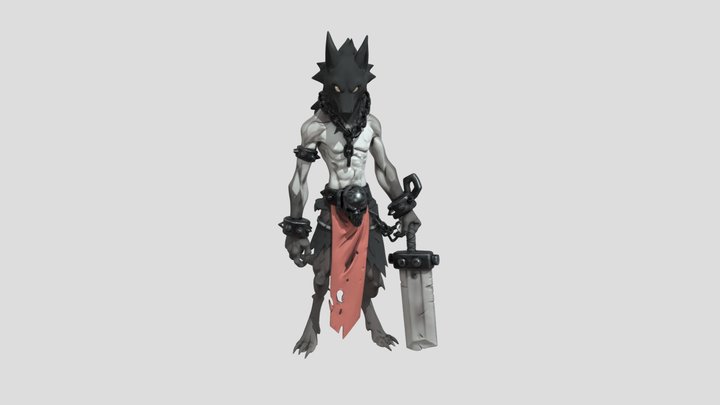 Shadow_ Wolf_ Warrior_0206080512_texture 3D Model