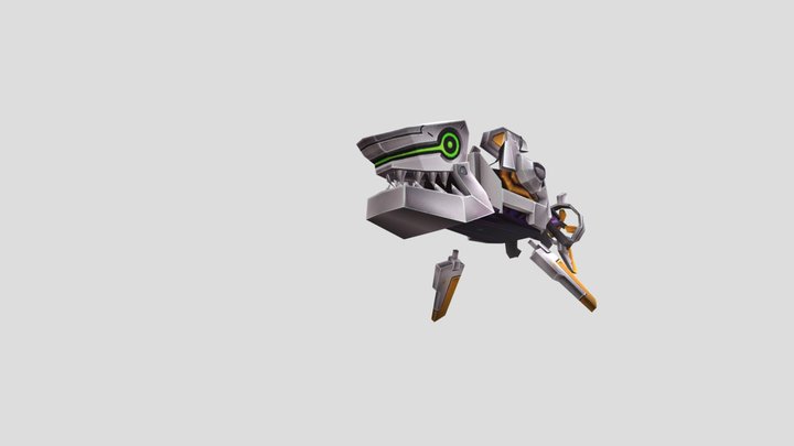 Baby Robo Shark Hungry Shark World 3D Model
