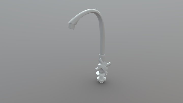 Torneira para Lavatório Mesa Bica Alta Móvel 1/2 3D Model