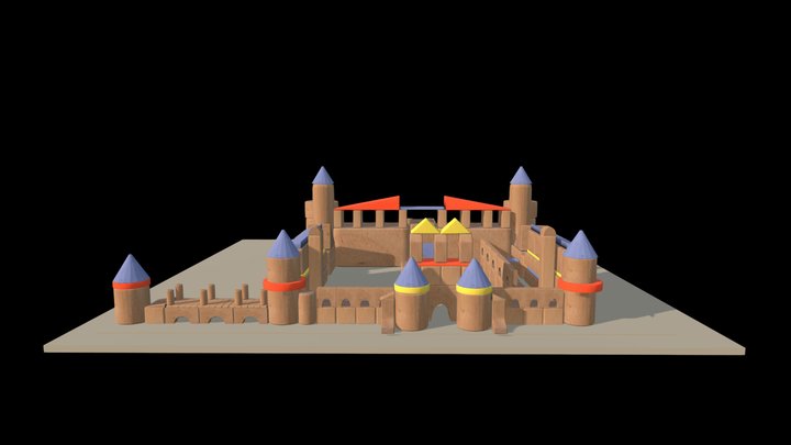 W7_unit_block_castle 3D Model