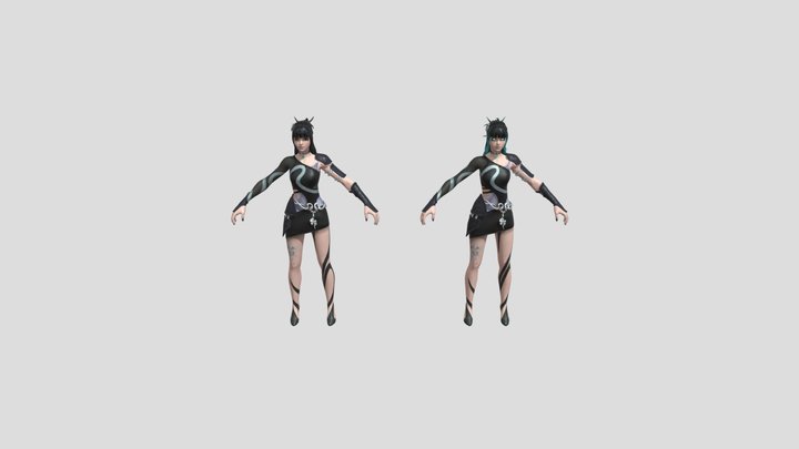 Fortnite Slayer Charlotte Skin 3D Model