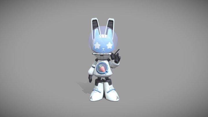 Ace The Space Rabbit 3D Model