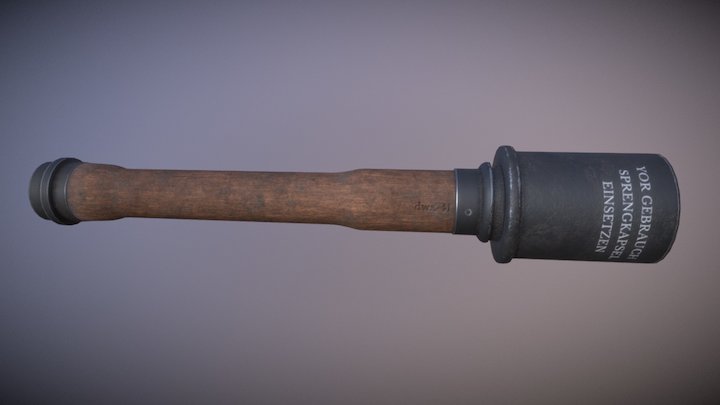 Hand grenade M-24 – Kostenloses 3D-Modell STL
