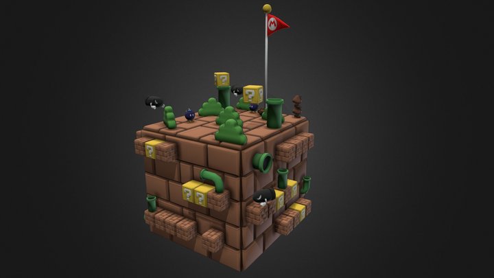 Mario World Diorama – Modelo 3D gratuito STL