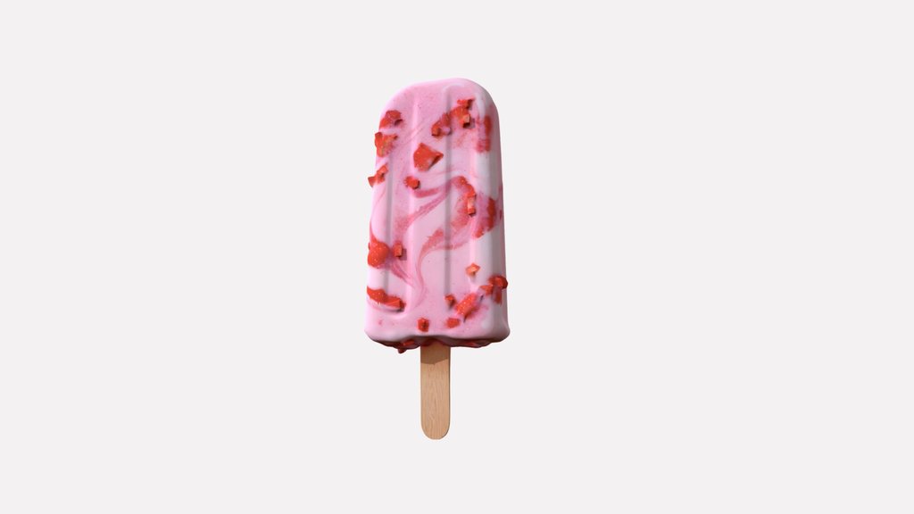 Strawberry Swirl Ice Cream Popsicle