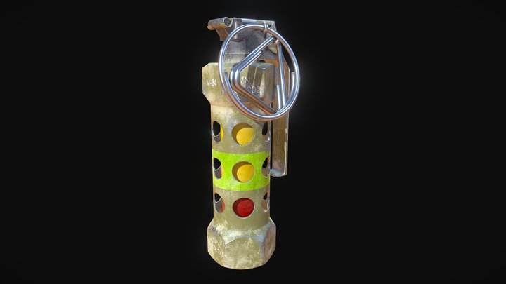 Stun grenade M-84 3D Model