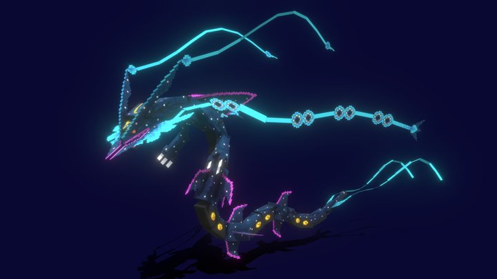 Rayquaza Mega Galaxy (Cobblemon) 3D Model