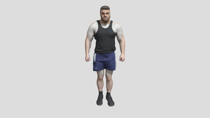 Ozon671games Bodybuilder in Gym 3D Model