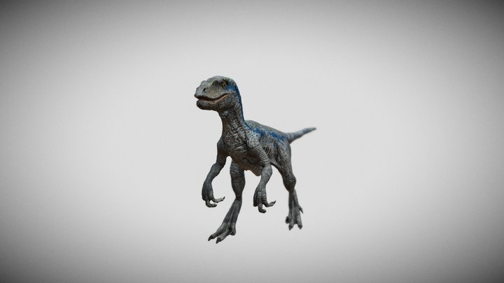 Blue Walking Cycle 3D Model