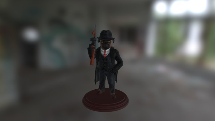 Little Carl, The pug 3D Model