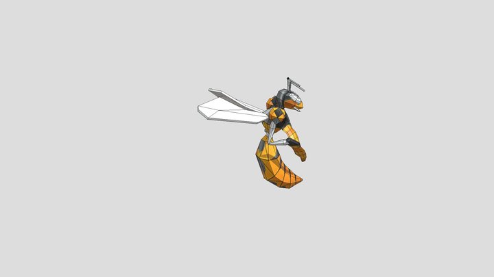 Metal Hive 2- Enemy Wasp 3D Model
