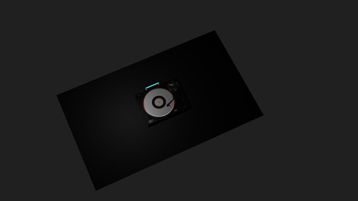 Record Player Animated 3D Model