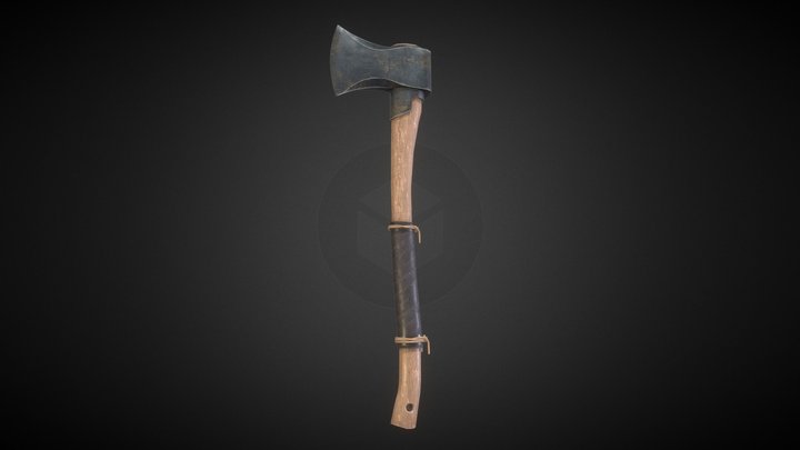Axe With Leather Wrap 3D Model