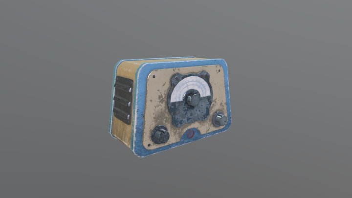 Retro Radio 3D Model