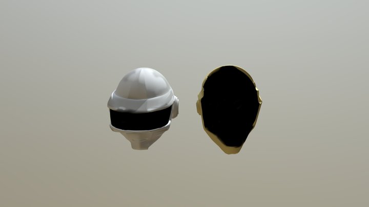 Daft Punk Helmet 3D Model