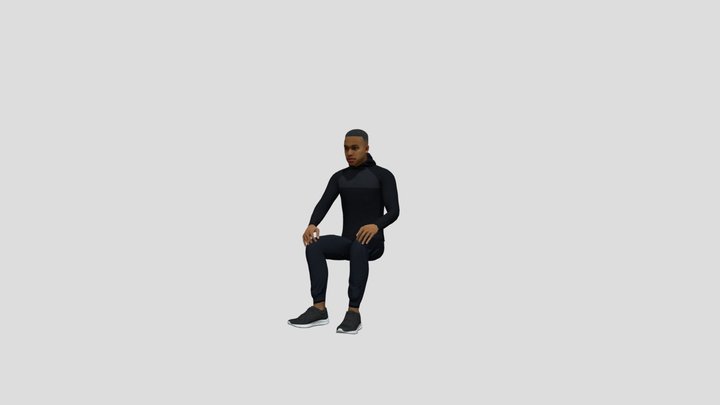 Man Sitting Idle