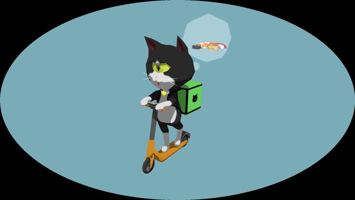 delivery cat 3D Model