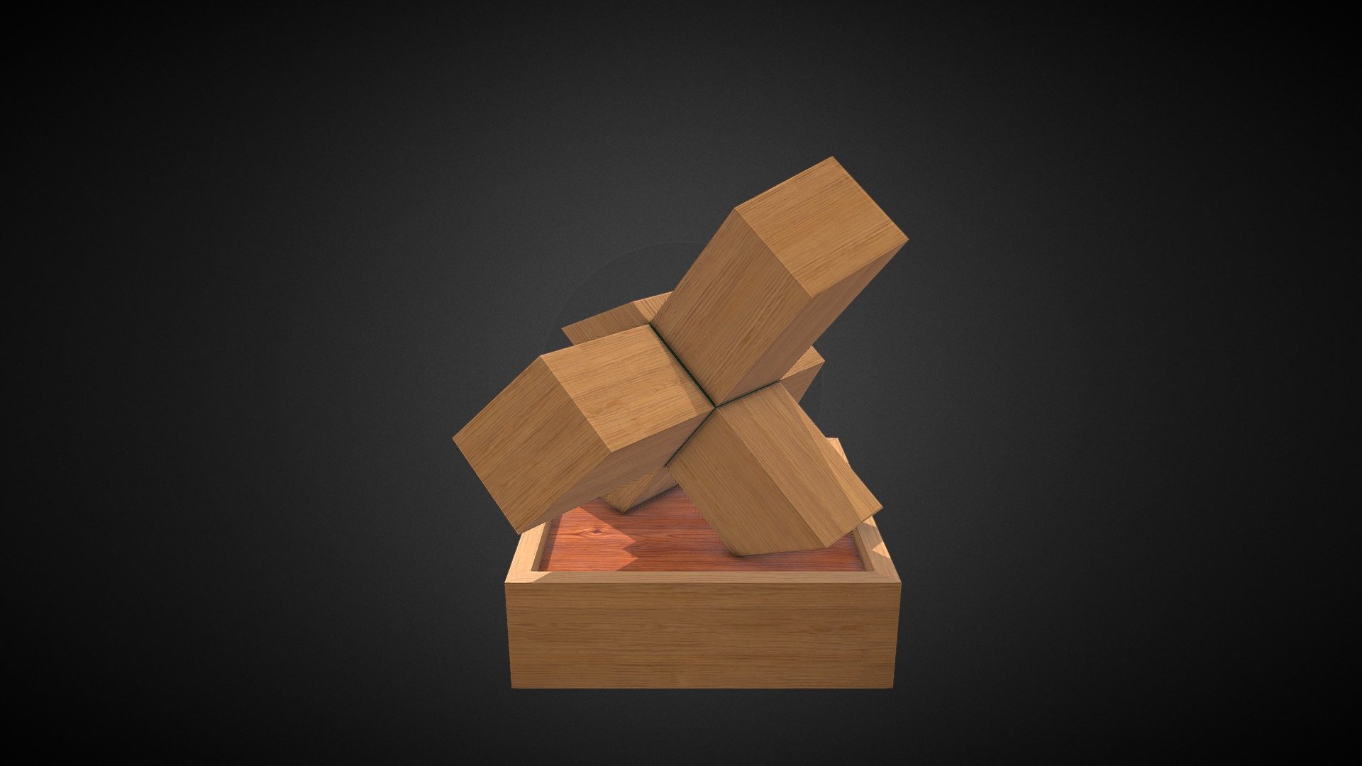 Asterisk Block Desk Sculpture 3D model by union20 [2ca4f7a] Sketchfab