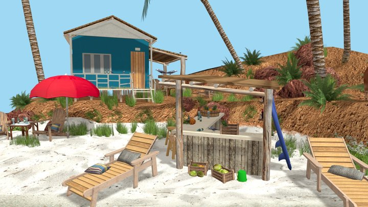 DAE Diorama - By The Ocean 3D Model