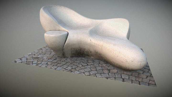 Concrete deck chair from the park