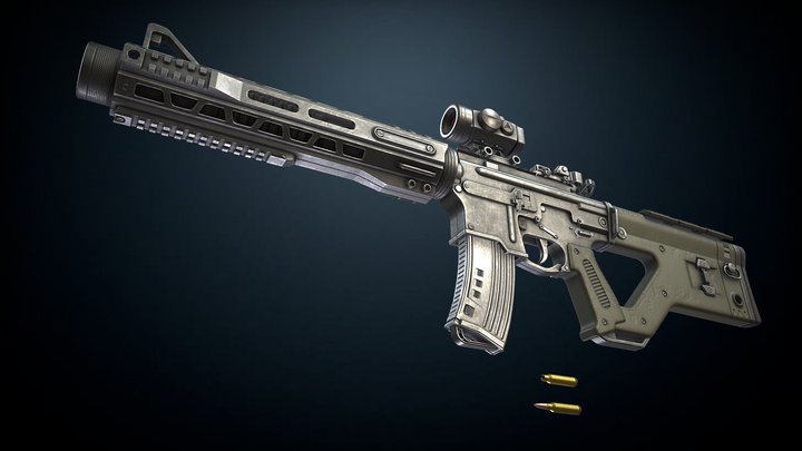 Thorn Assault Rifle 3D Model