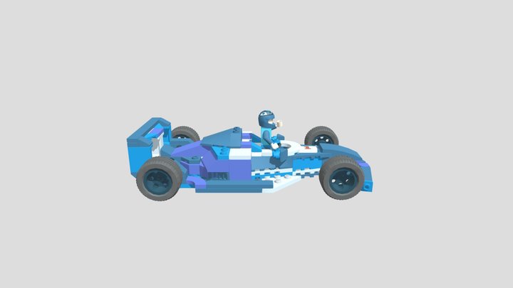 LEGO formula kart WITH THE RACER 3D Model