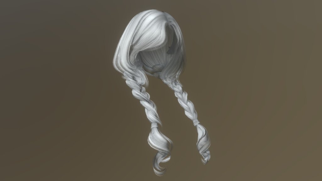 Two Braids With Bangs (With Bones)