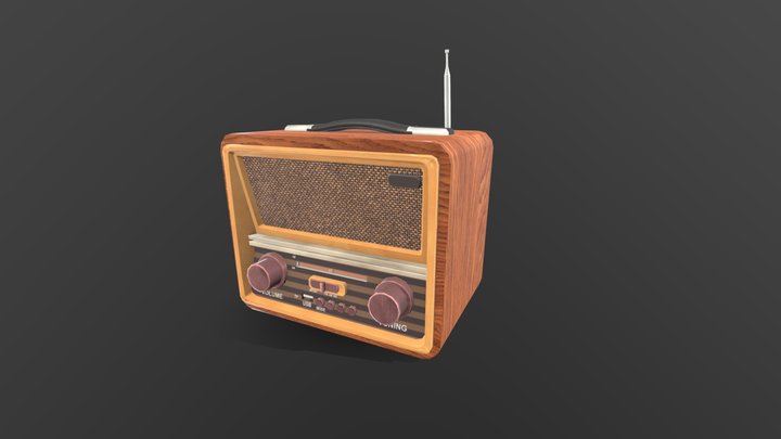 Realistic Vintage Radio [Student Work] 3D Model