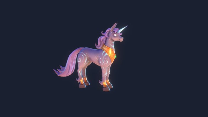 UnicornWithTail 3D Model