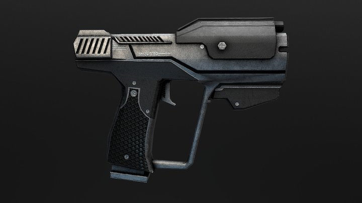 Magnum Gun Inspired Halo Model 3D Model