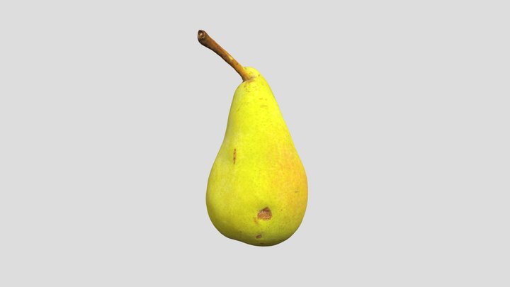 (OBJ)15 Pear With Spots15有斑点的梨 黄色梨子 kiri engine 3D Model