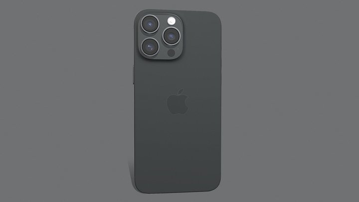 iPhone 15 Pro Max Black Titanium 3D Model
