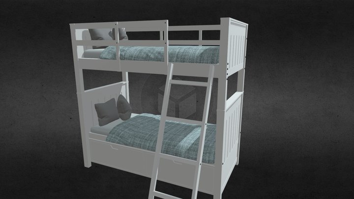 Simple Bunk Bed 3D Model 3D Model