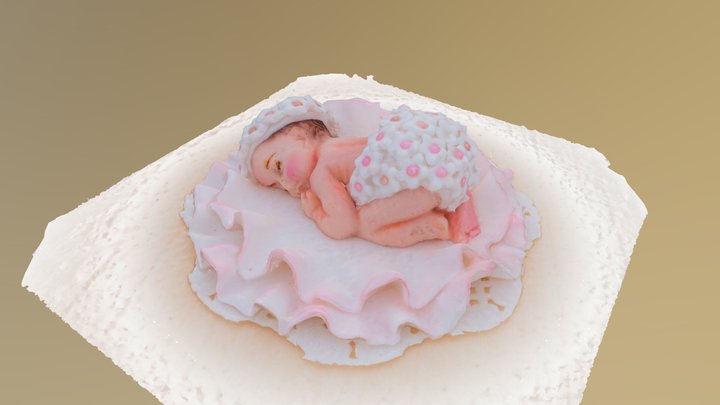 Baby cake topper 3D Model