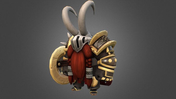 Dwarf warrior 3D Model