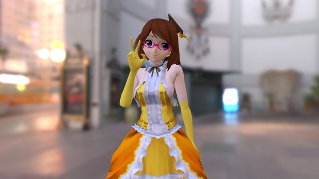 Ms. Proletariat with Animation - MMD Motion Test 3D Model