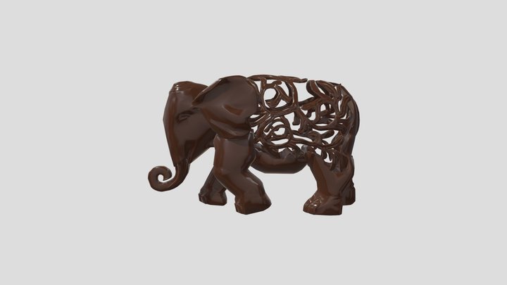 Hollow Elephant Sculpture 3D Model