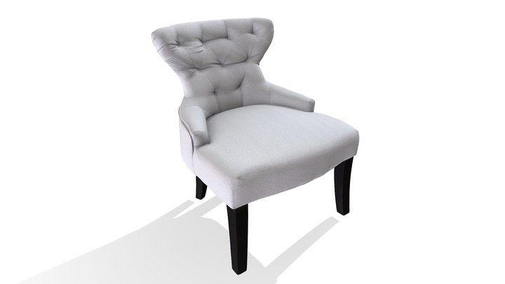 White Leather Chair 3D Model