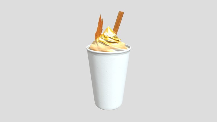 Spiced Maple Cortado 3D Model