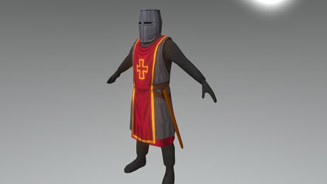 Heavy Hand styled crusader WIP 3D Model