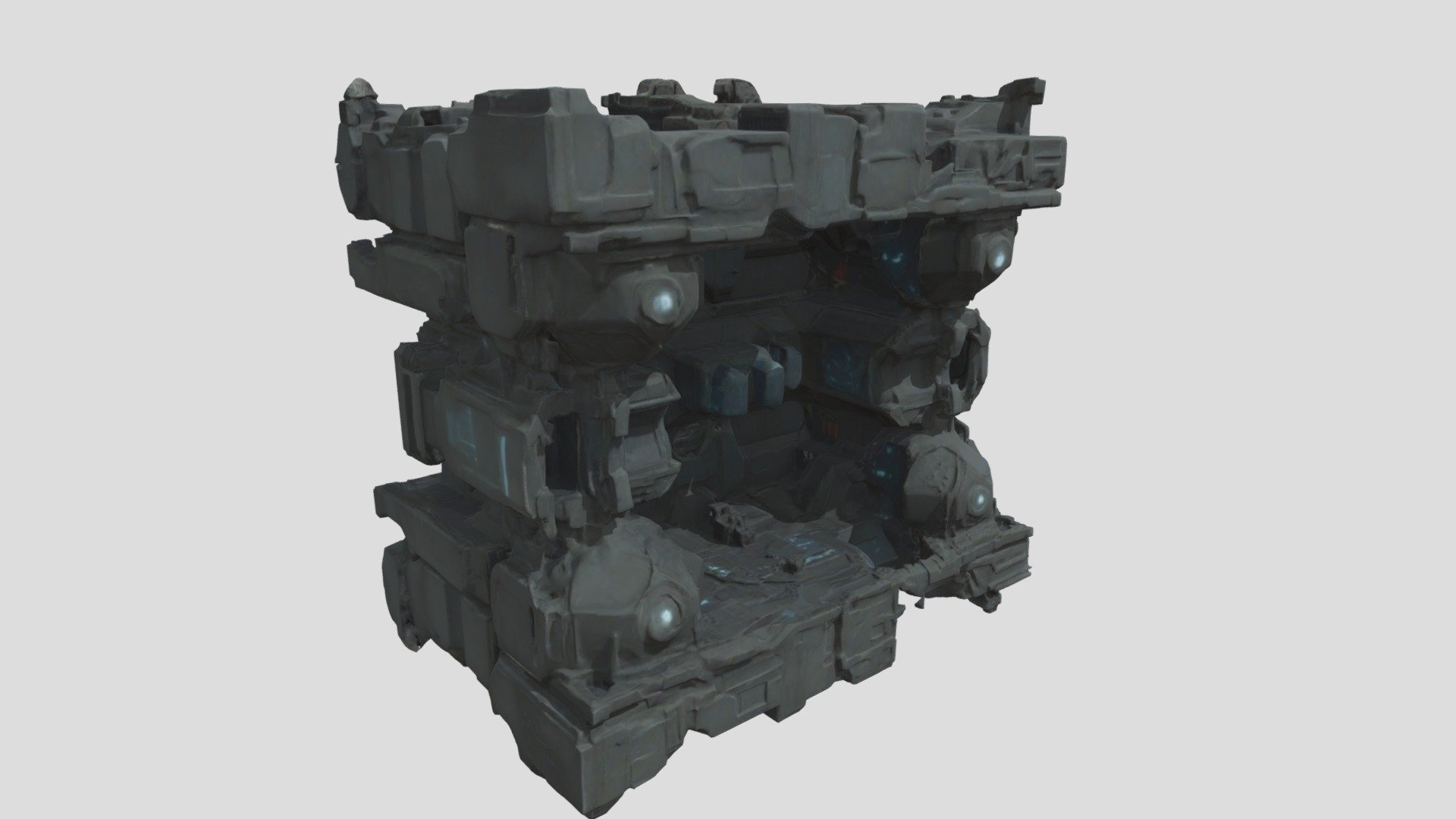 Cyber_Fortress_Wall_0502181310_texture - Download Free 3D model by ...