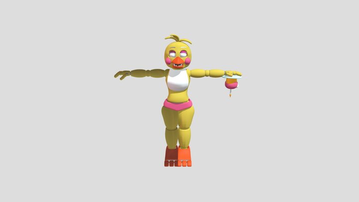 Tp2ose Toy Chica The Chicken 3D Model